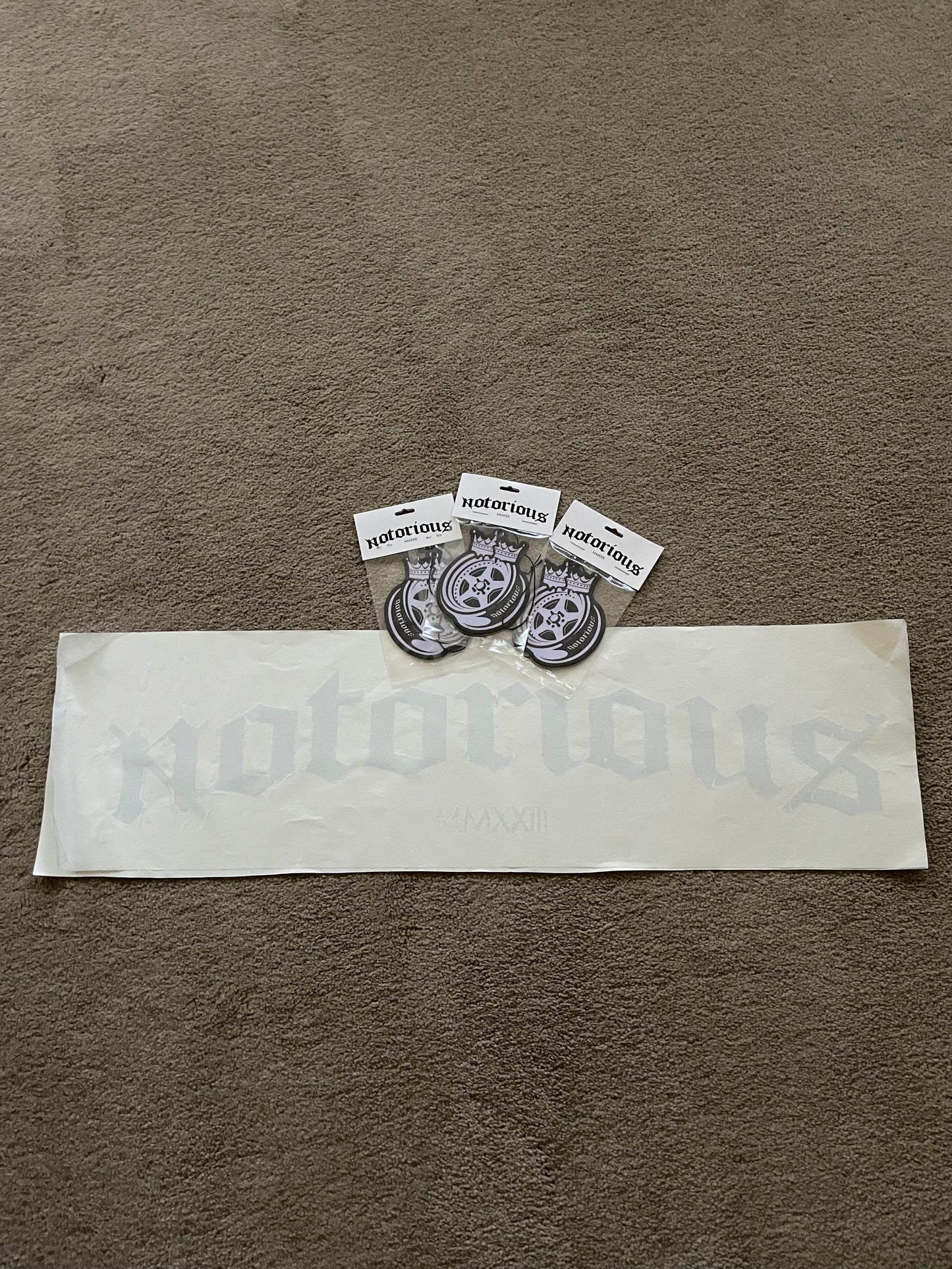 Notorious Air Freshener + Banner Package