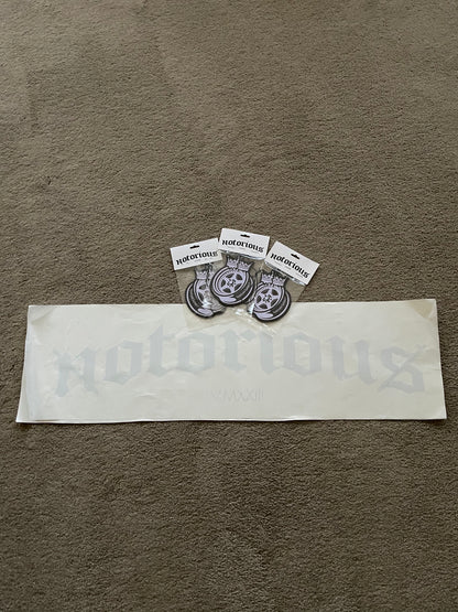 Notorious Air Freshener + Banner Package